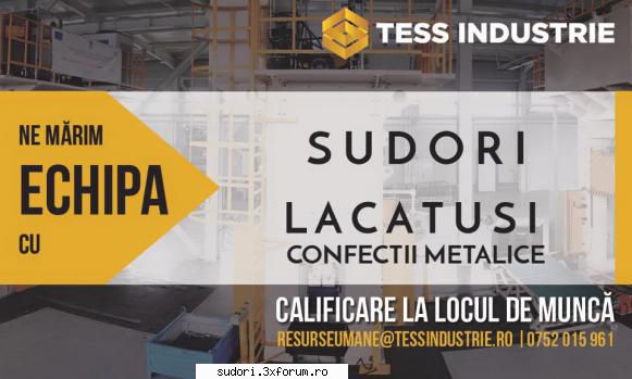 Angajam sudori in Iasi! - Beneficii: * posibi - OFERTE LOCURI DE MUNCA PENTRU SUDORI IN TARA SI IN STRAINATATE